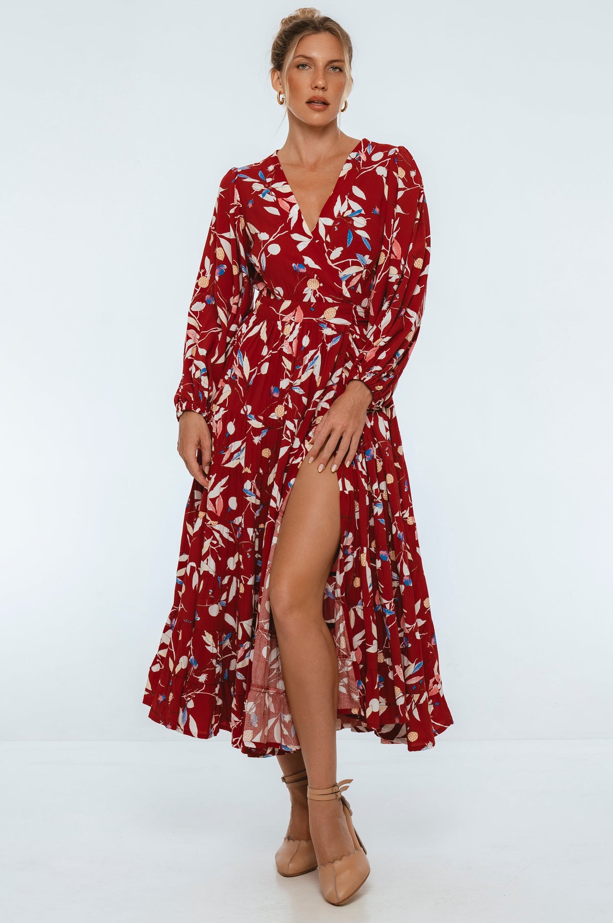Flamenco Boho Wrap Maxi Dress-7