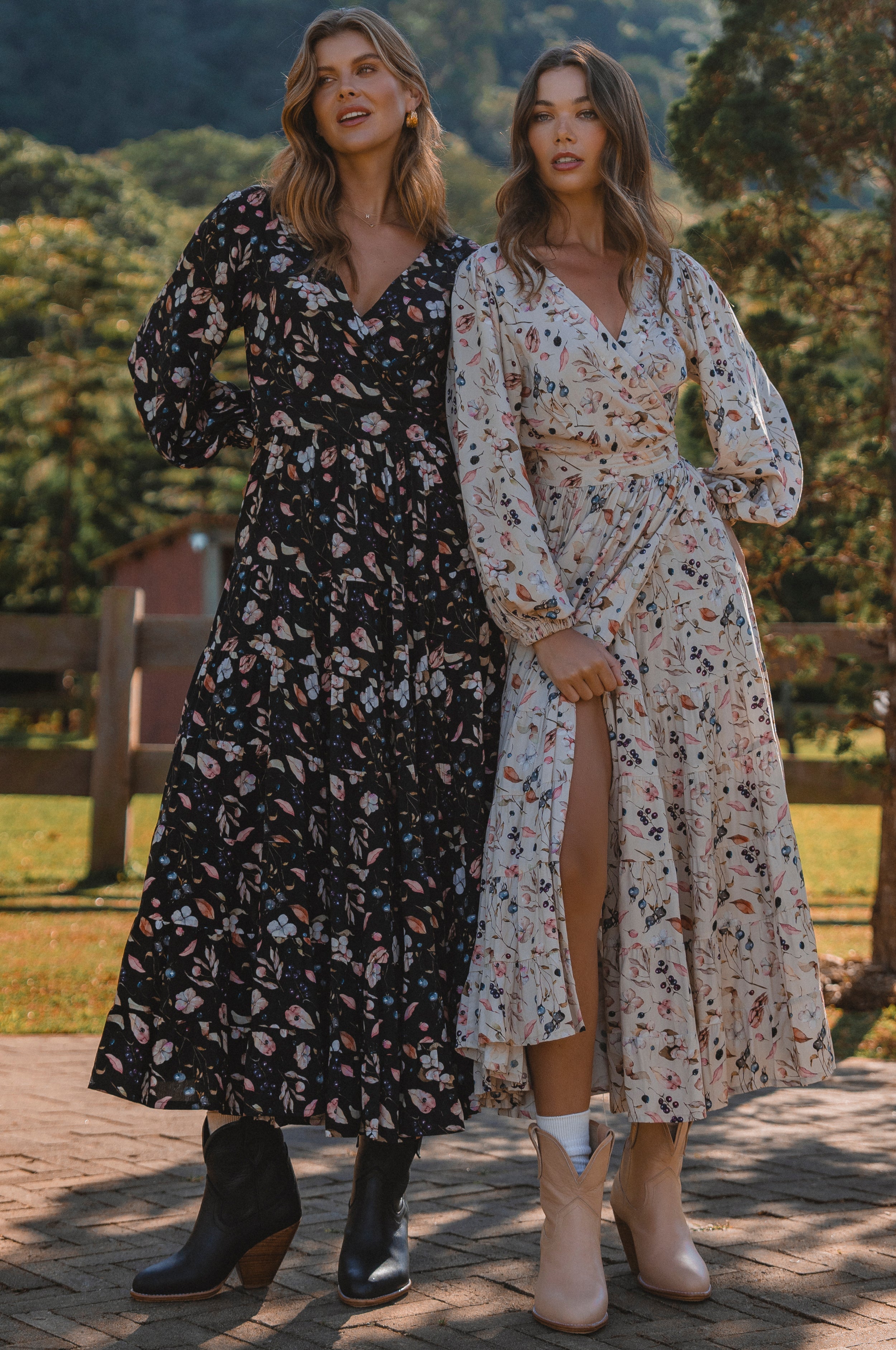Flamenco Boho Wrap Maxi Dress-2