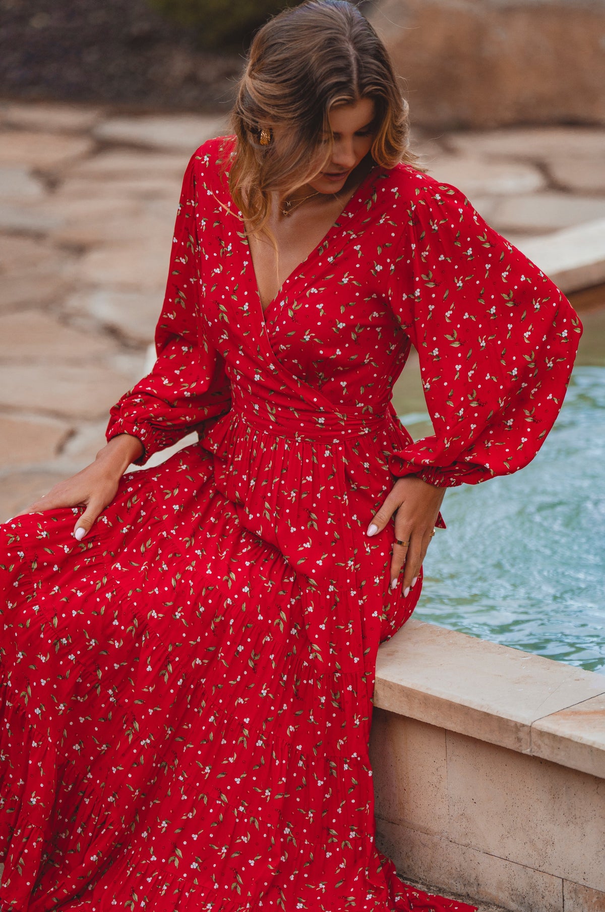 Flamenco Boho Wrap Maxi Dress-0