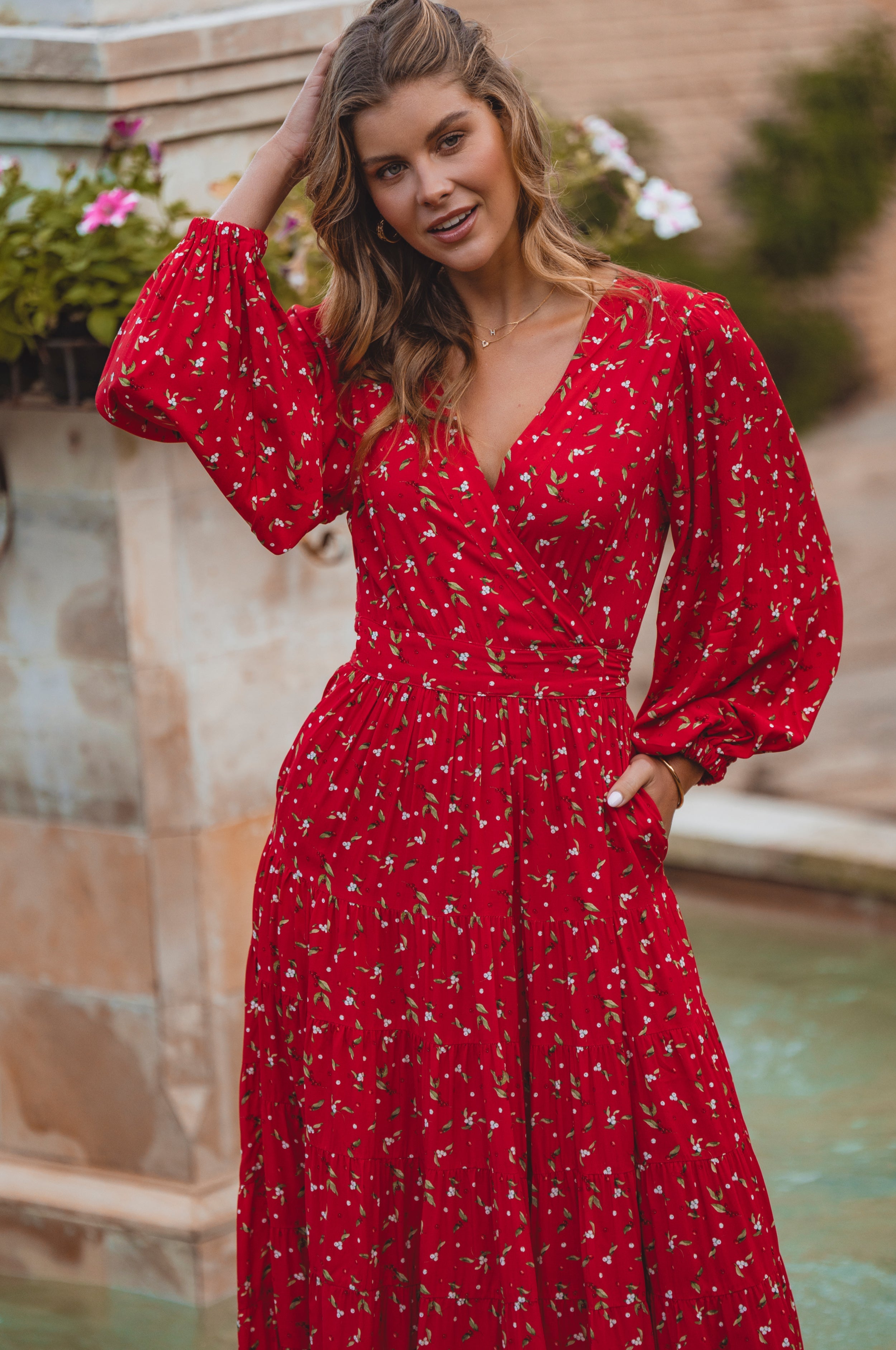 Flamenco Boho Wrap Maxi Dress-1