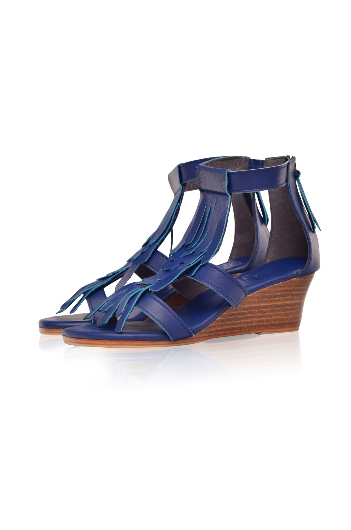 Fly Away Fringe Wedge Sandals-2
