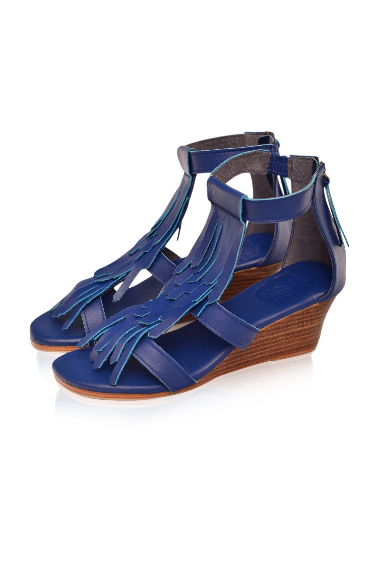 Fly Away Fringe Wedge Sandals-3