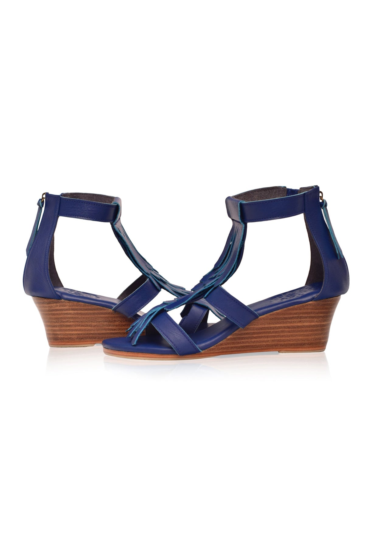 Fly Away Fringe Wedge Sandals-4