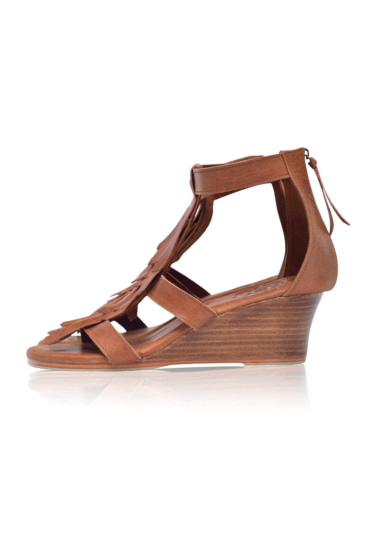 Fly Away Fringe Wedge Sandals-7