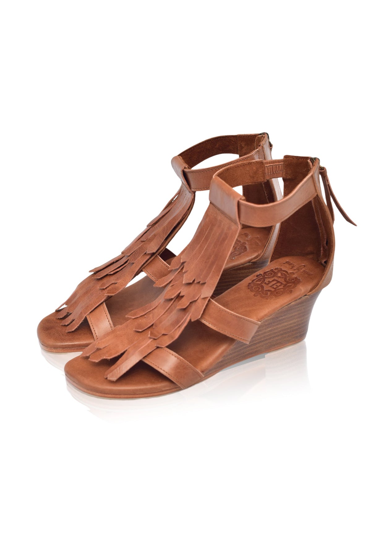 Fly Away Fringe Wedge Sandals-2