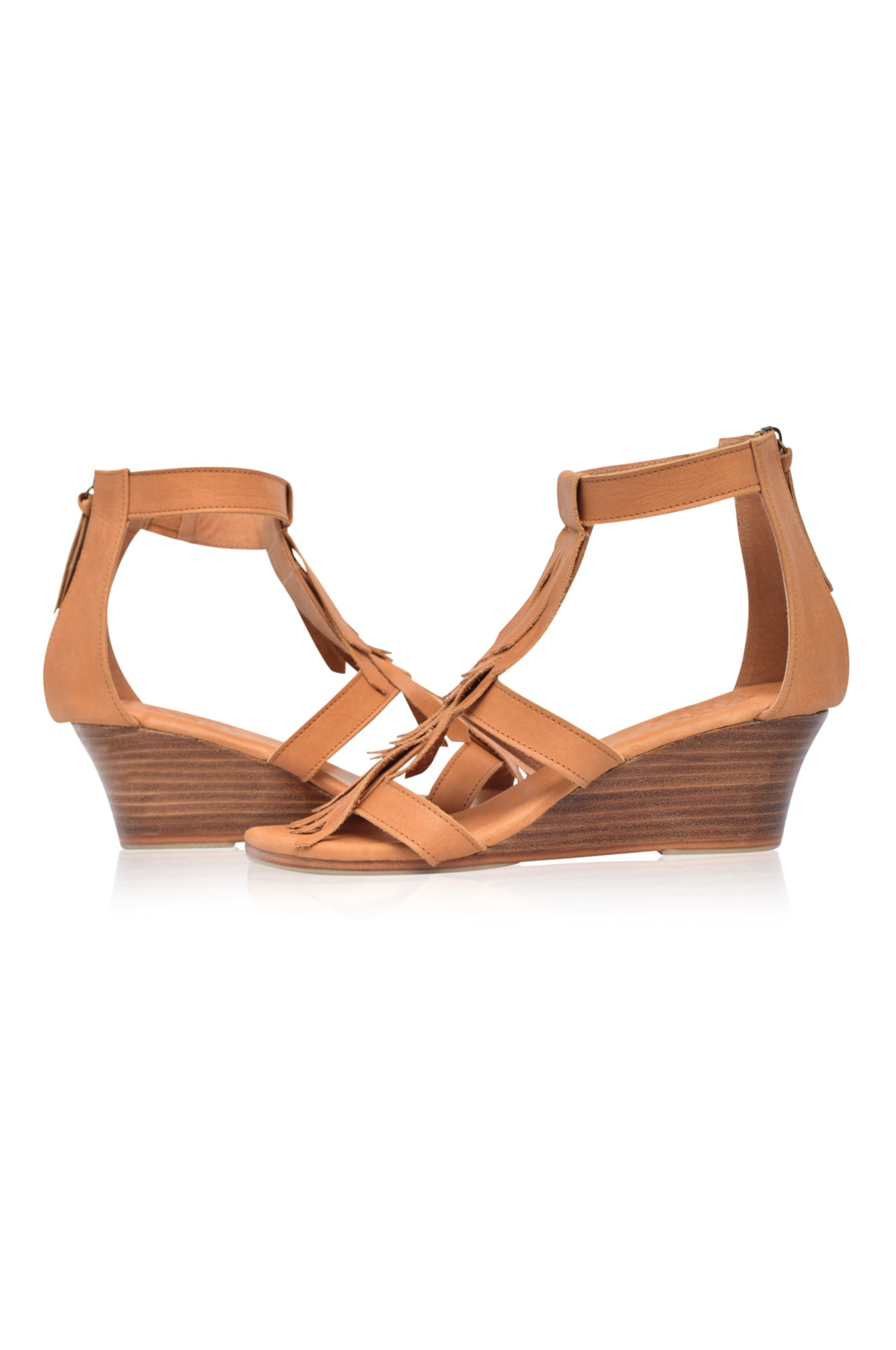 Fly Away Fringe Wedge Sandals-3