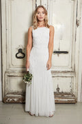 Gracey White Embellished Maxi Dress-0
