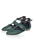 Gardenia Scalloped Pointed Toe Flats-1
