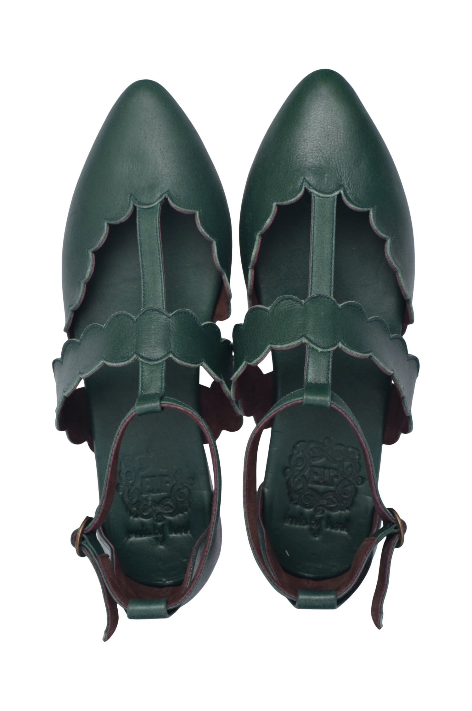 Gardenia Scalloped Pointed Toe Flats-4
