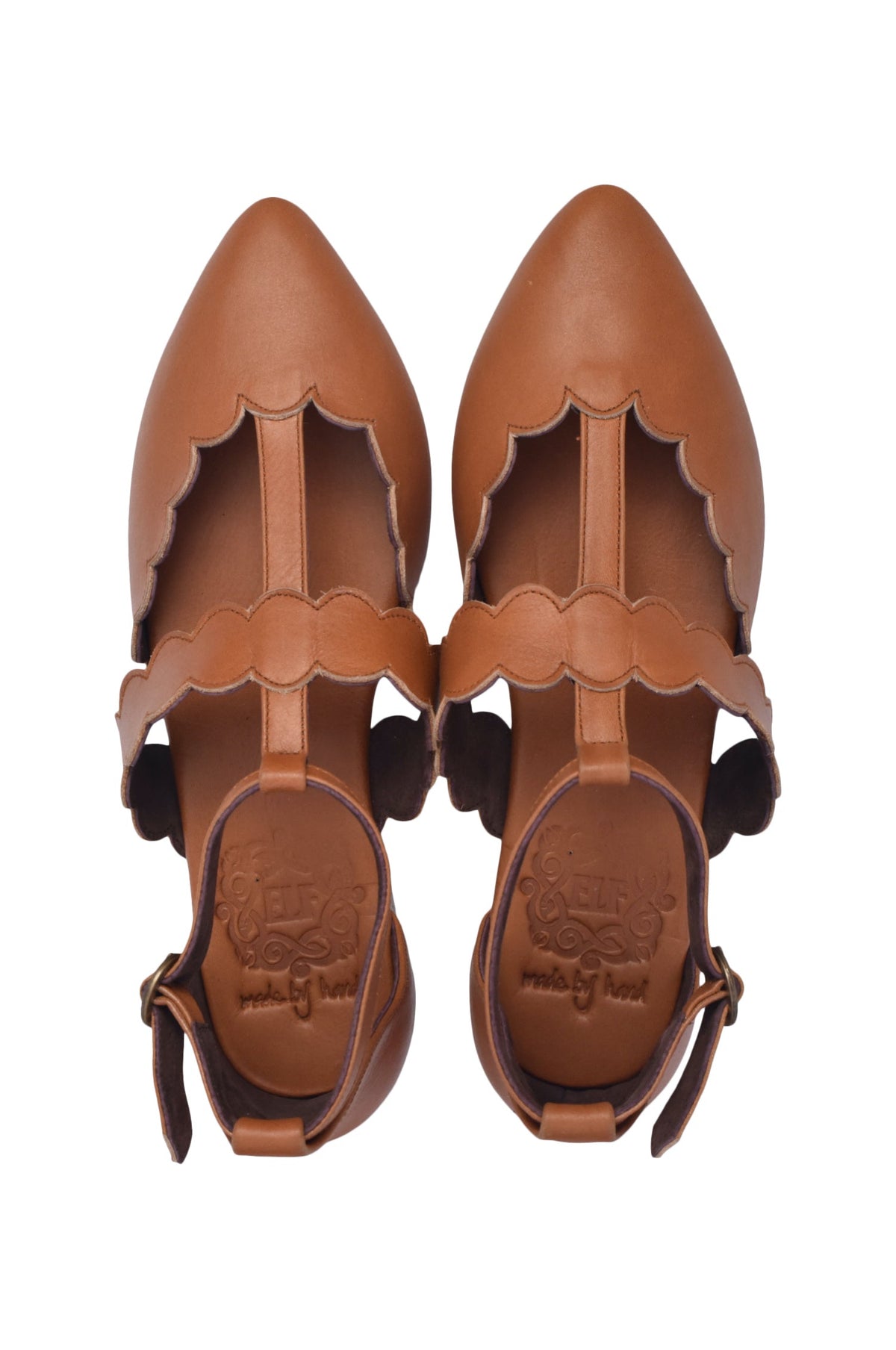 Gardenia Scalloped Pointed Toe Flats-5