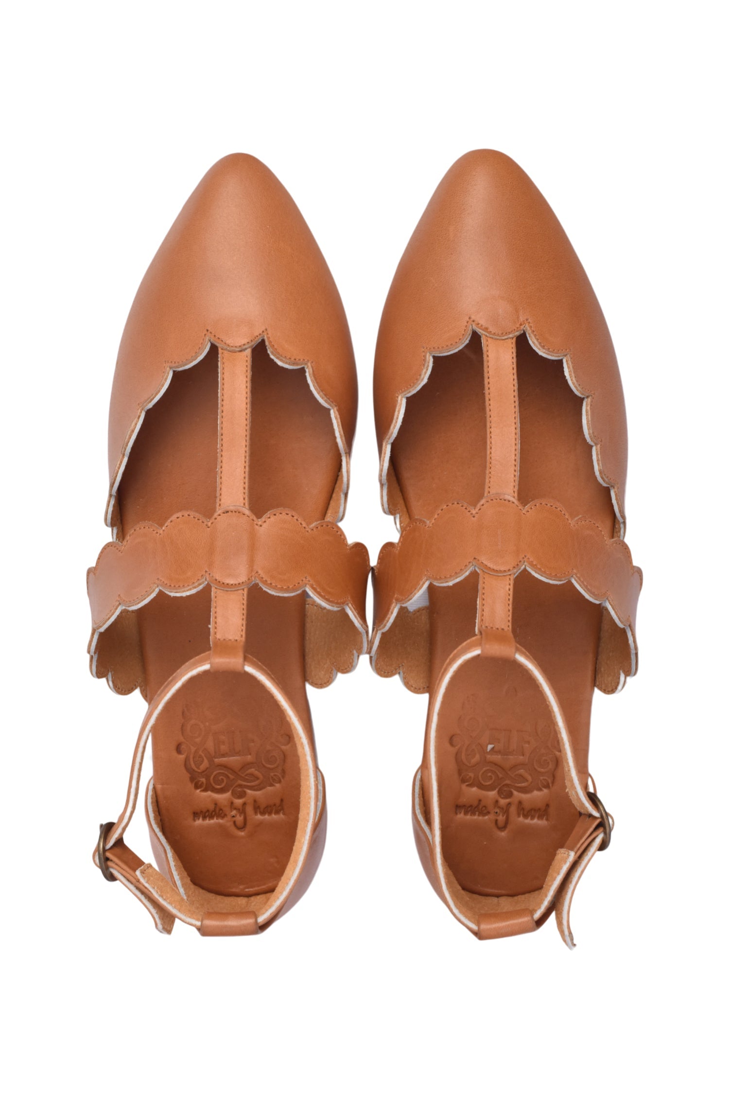 Gardenia Scalloped Pointed Toe Flats-2