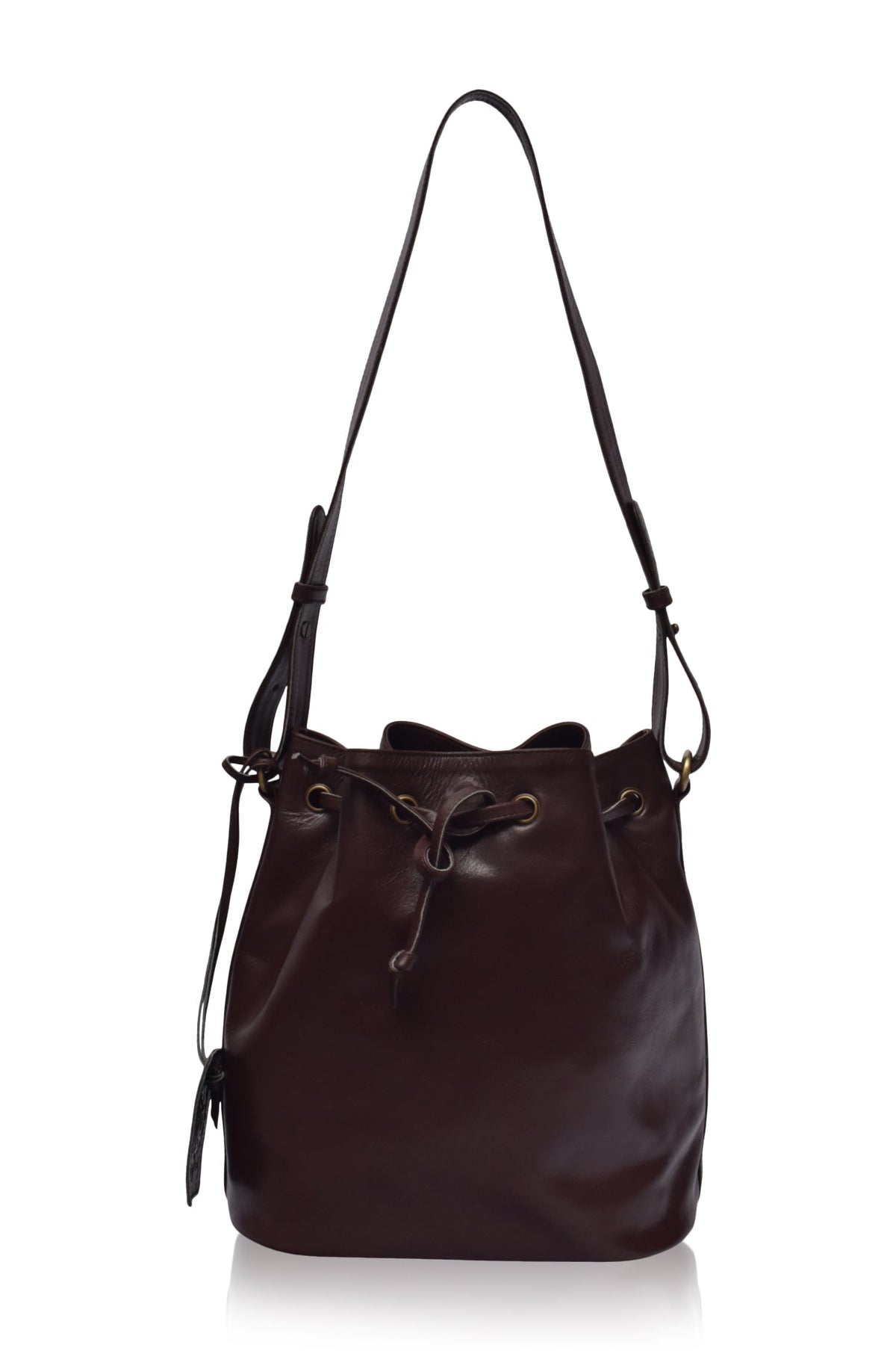Geneva Drawstring Leather Bag-5
