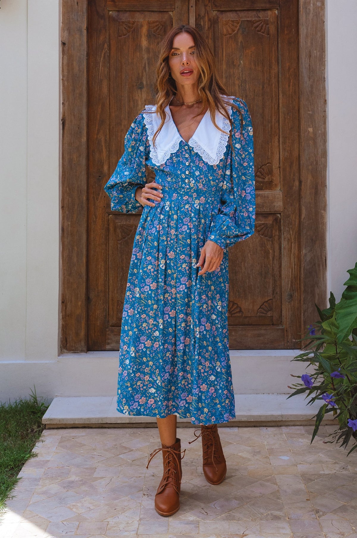 Glory Long Sleeve Midi Dress (Sale)-1