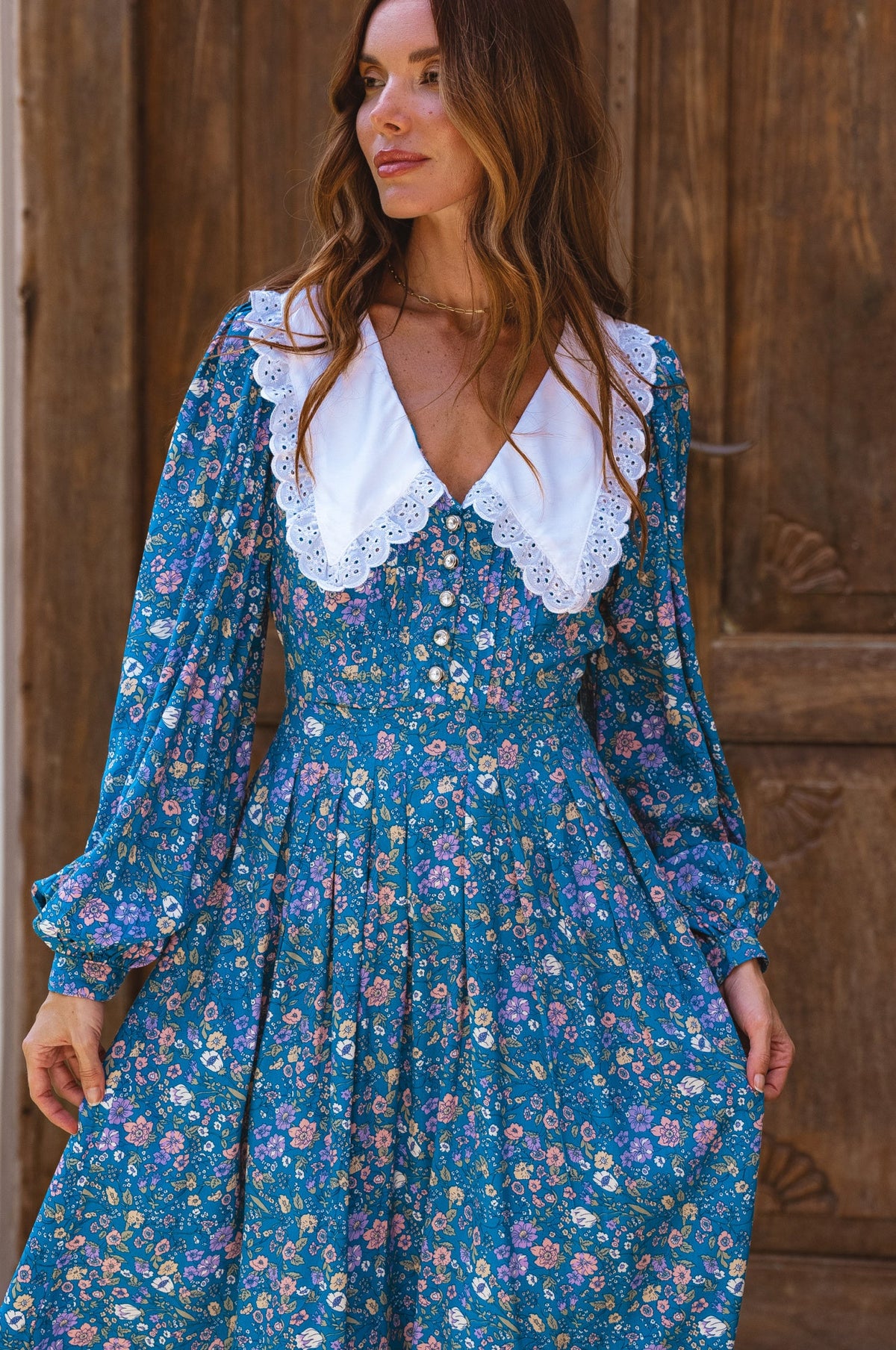 Glory Long Sleeve Midi Dress (Sale)-0