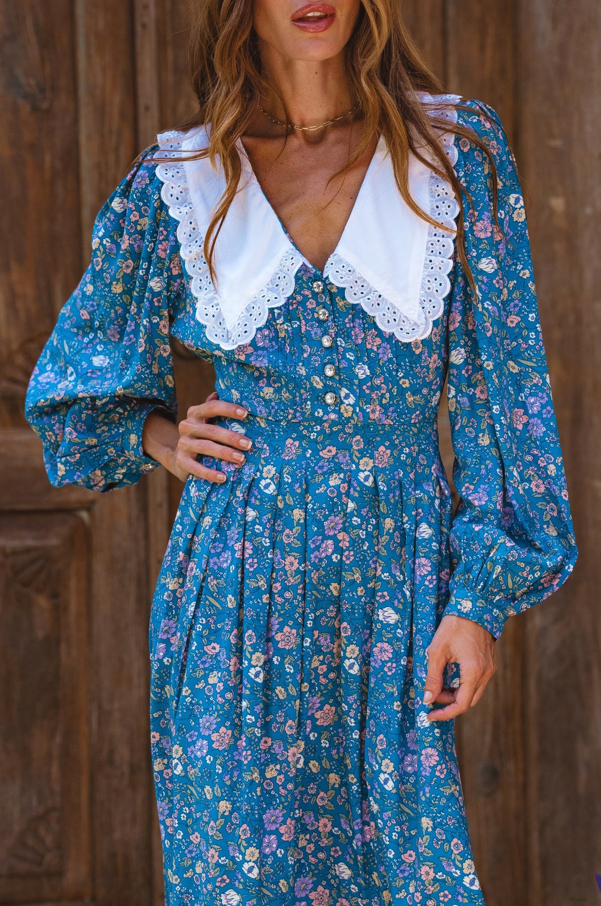 Glory Long Sleeve Midi Dress (Sale)-4