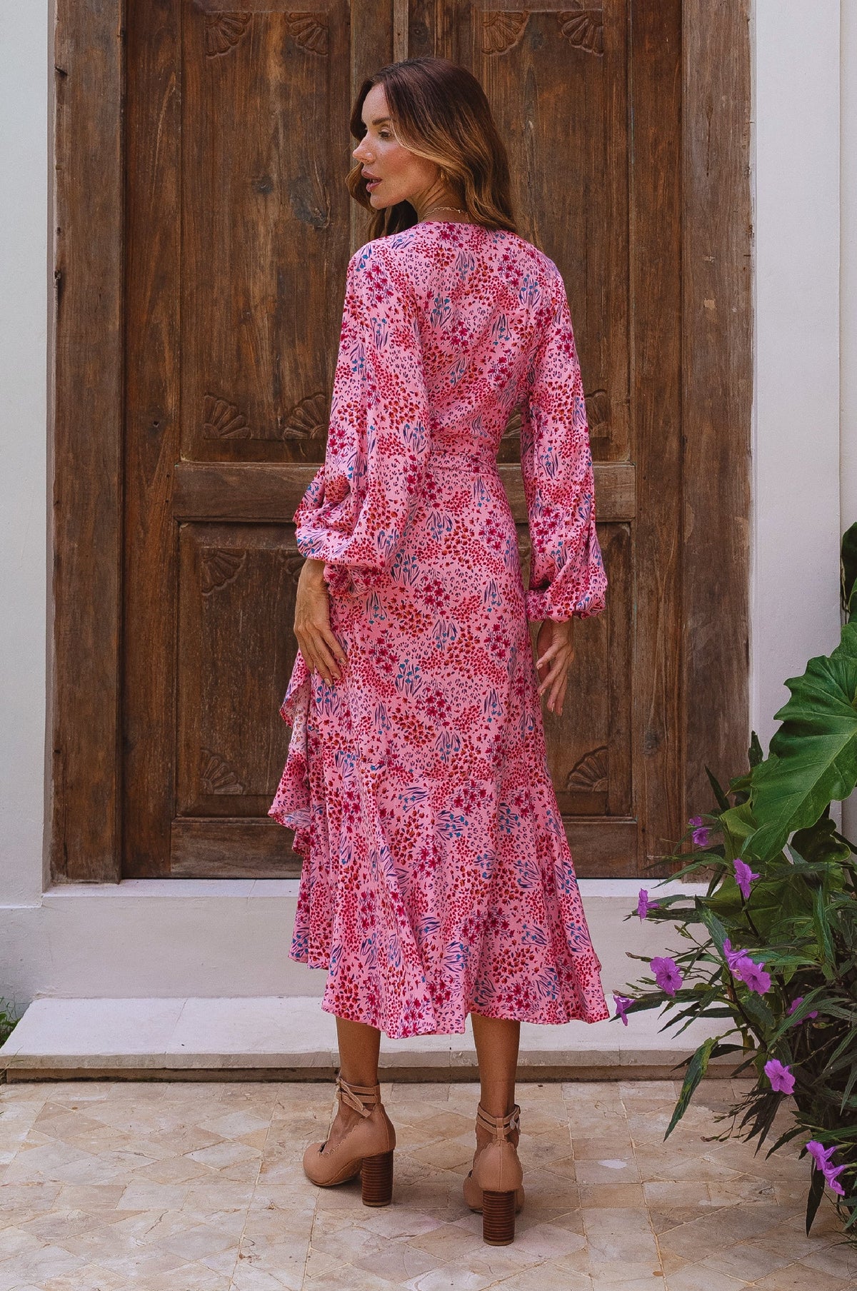 Golden Hour Wrap High Low Dress-3