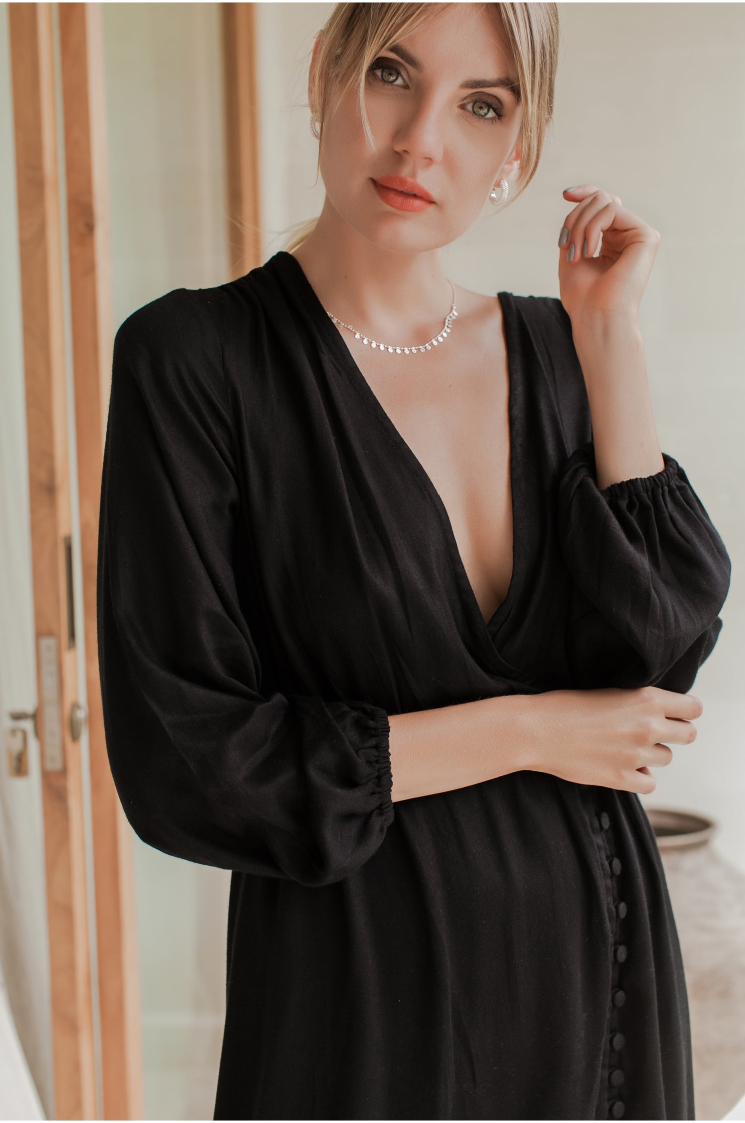 Greta Long Sleeve Midi Dress (Sale)-1