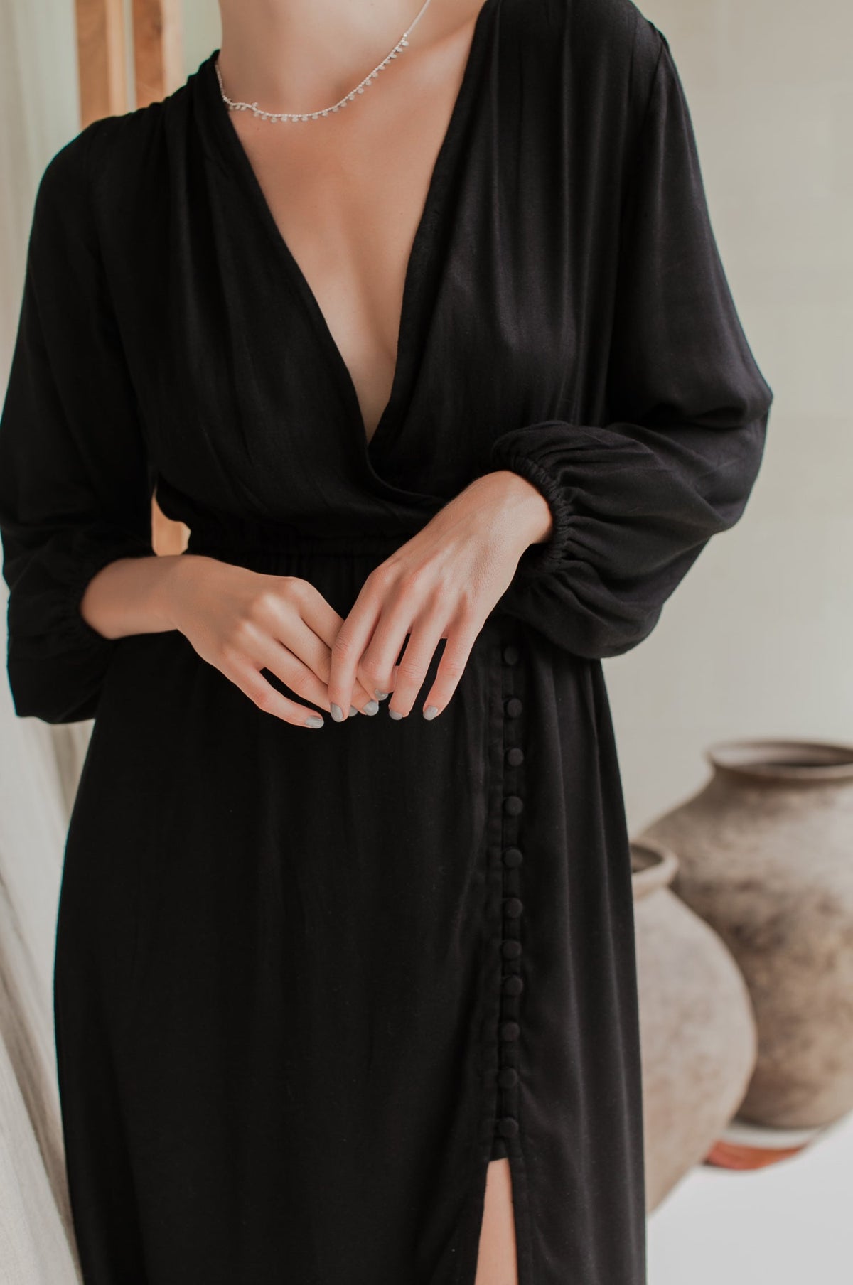 Greta Long Sleeve Midi Dress (Sale)-3