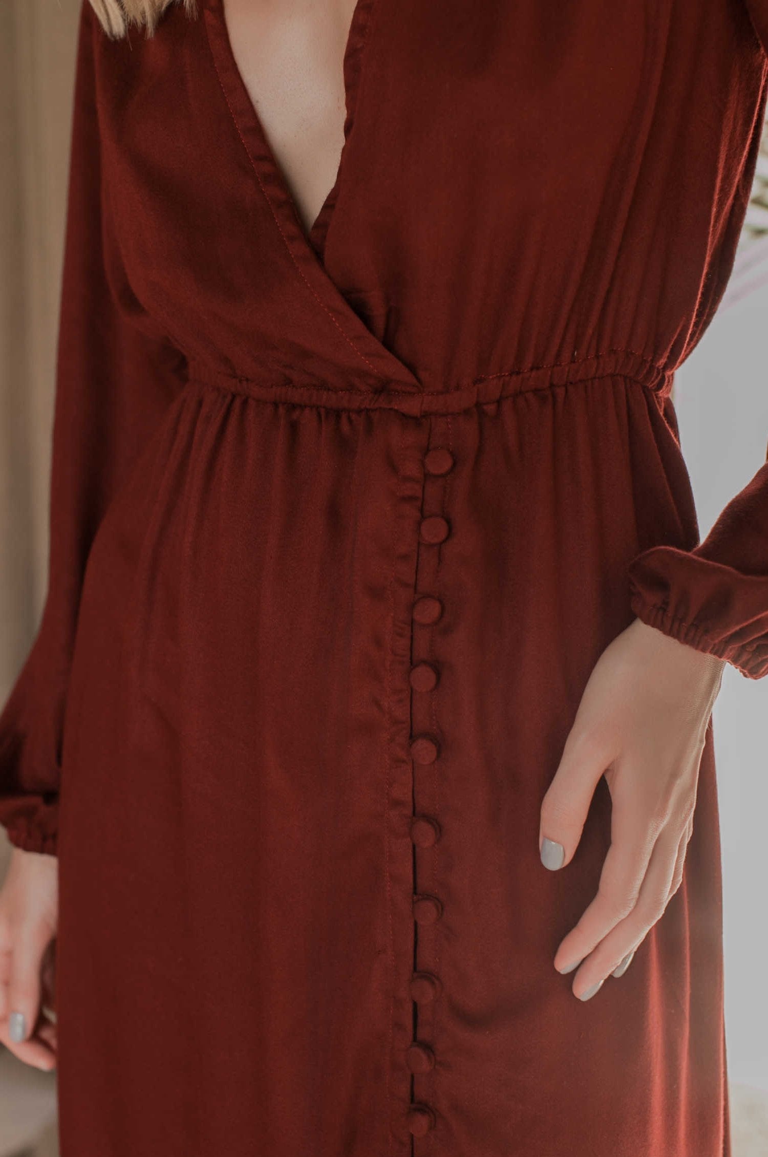Greta Long Sleeve Midi Dress (Sale)-2