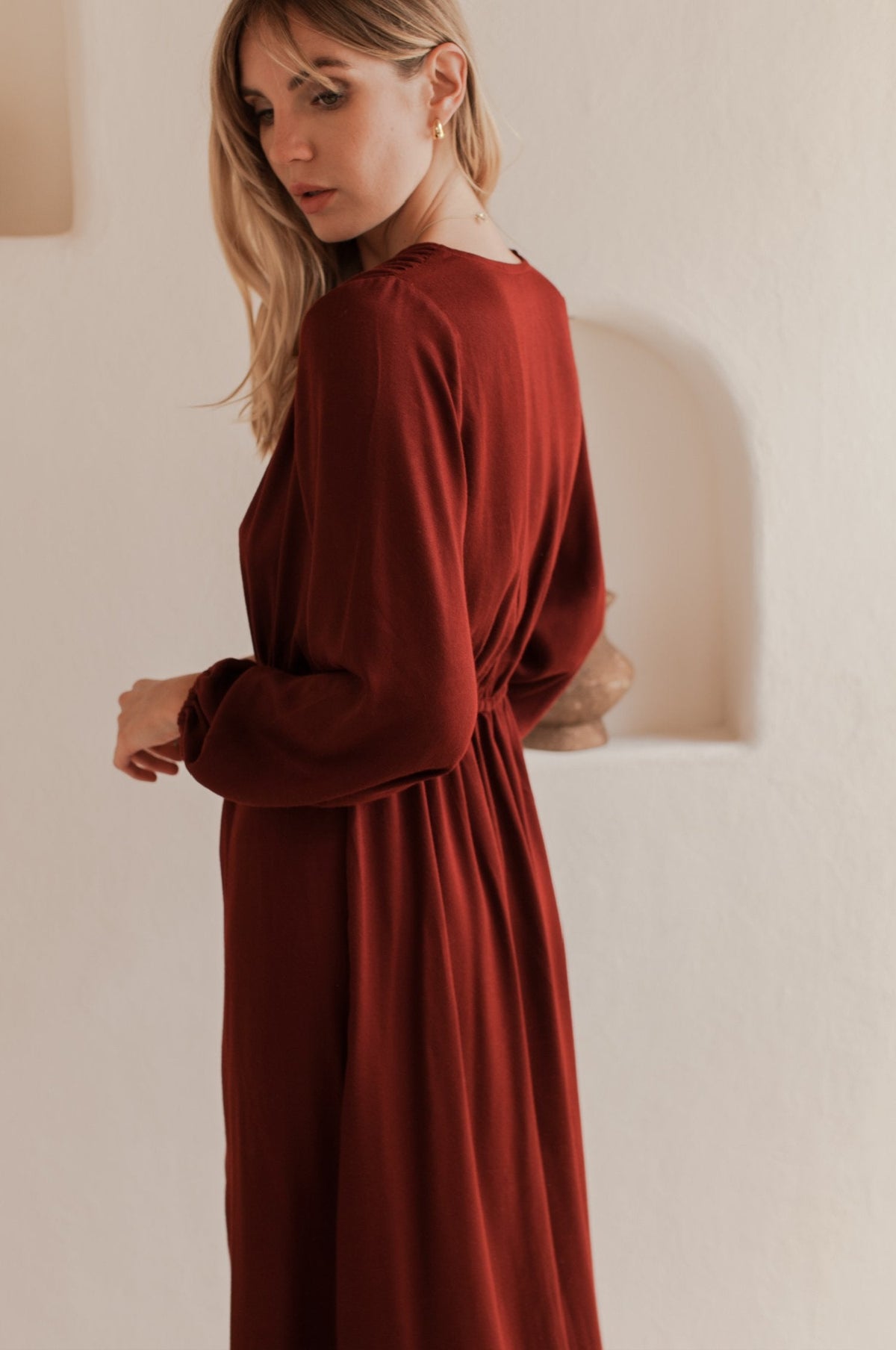 Greta Long Sleeve Midi Dress (Sale)-3