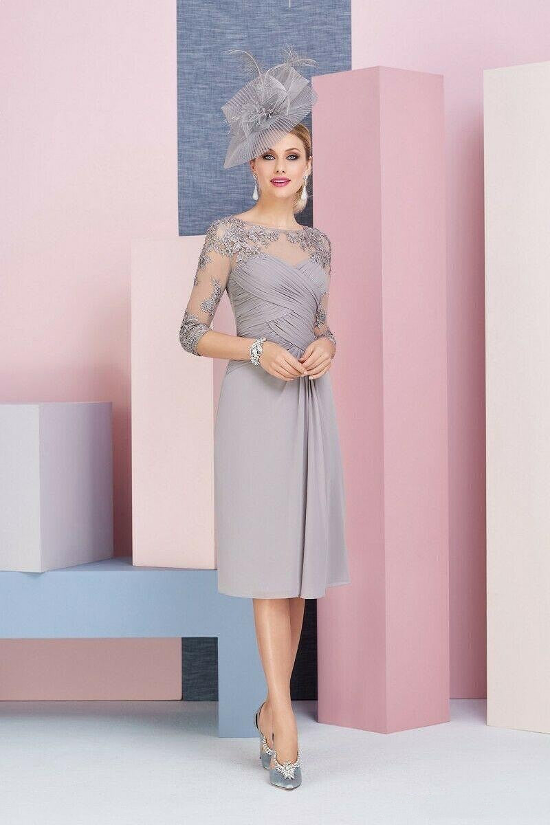 Grey 2-Piece Mother of the Bride Dress-2