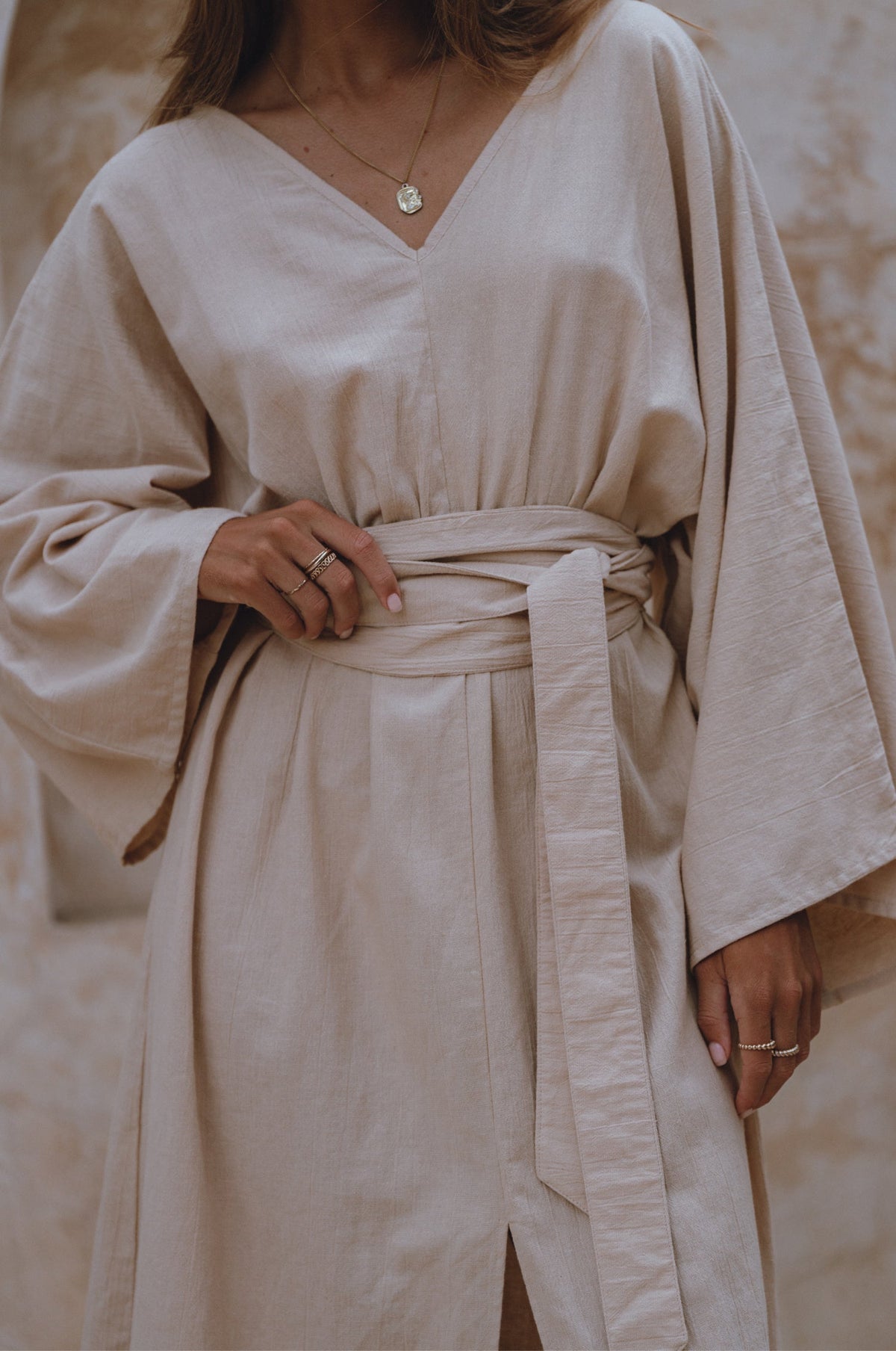 Hana Linen Kimono Dress-4