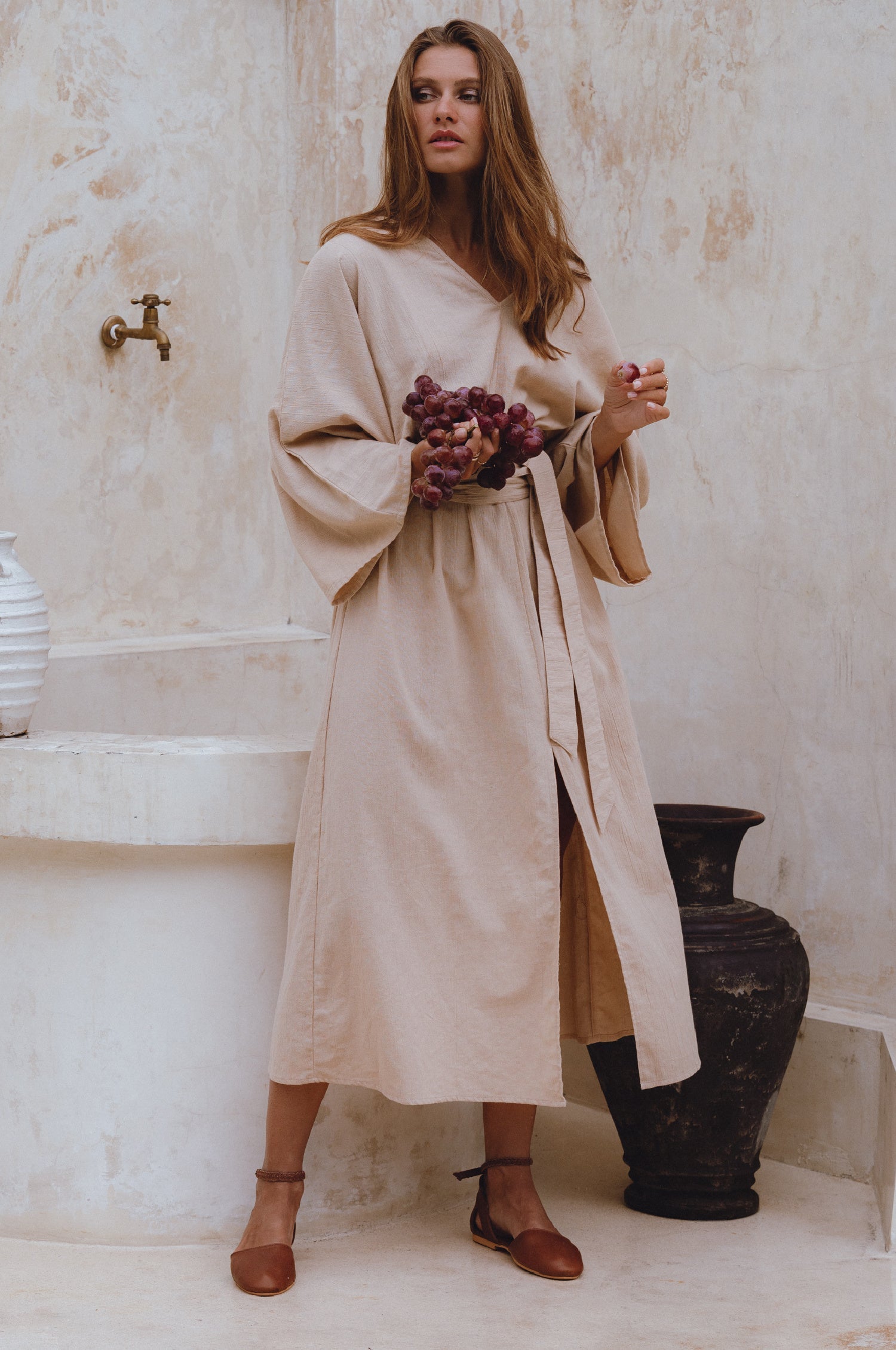 Hana Linen Kimono Dress-3