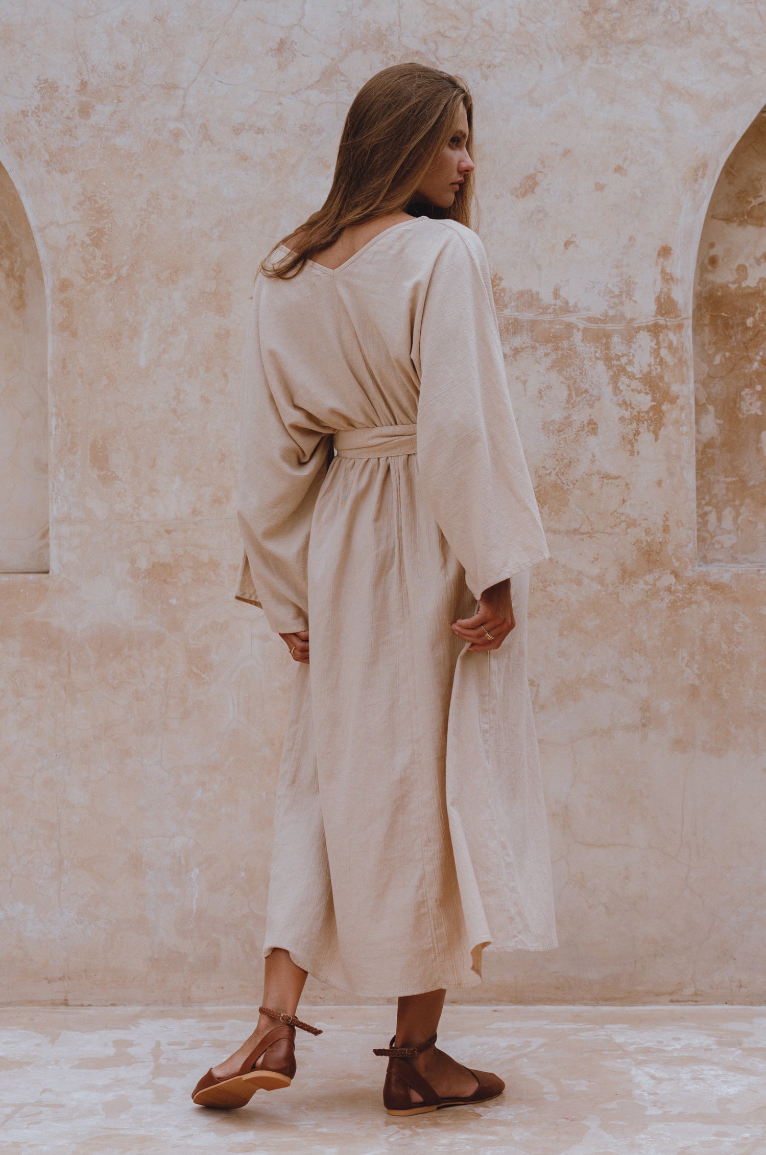 Hana Linen Kimono Dress-2