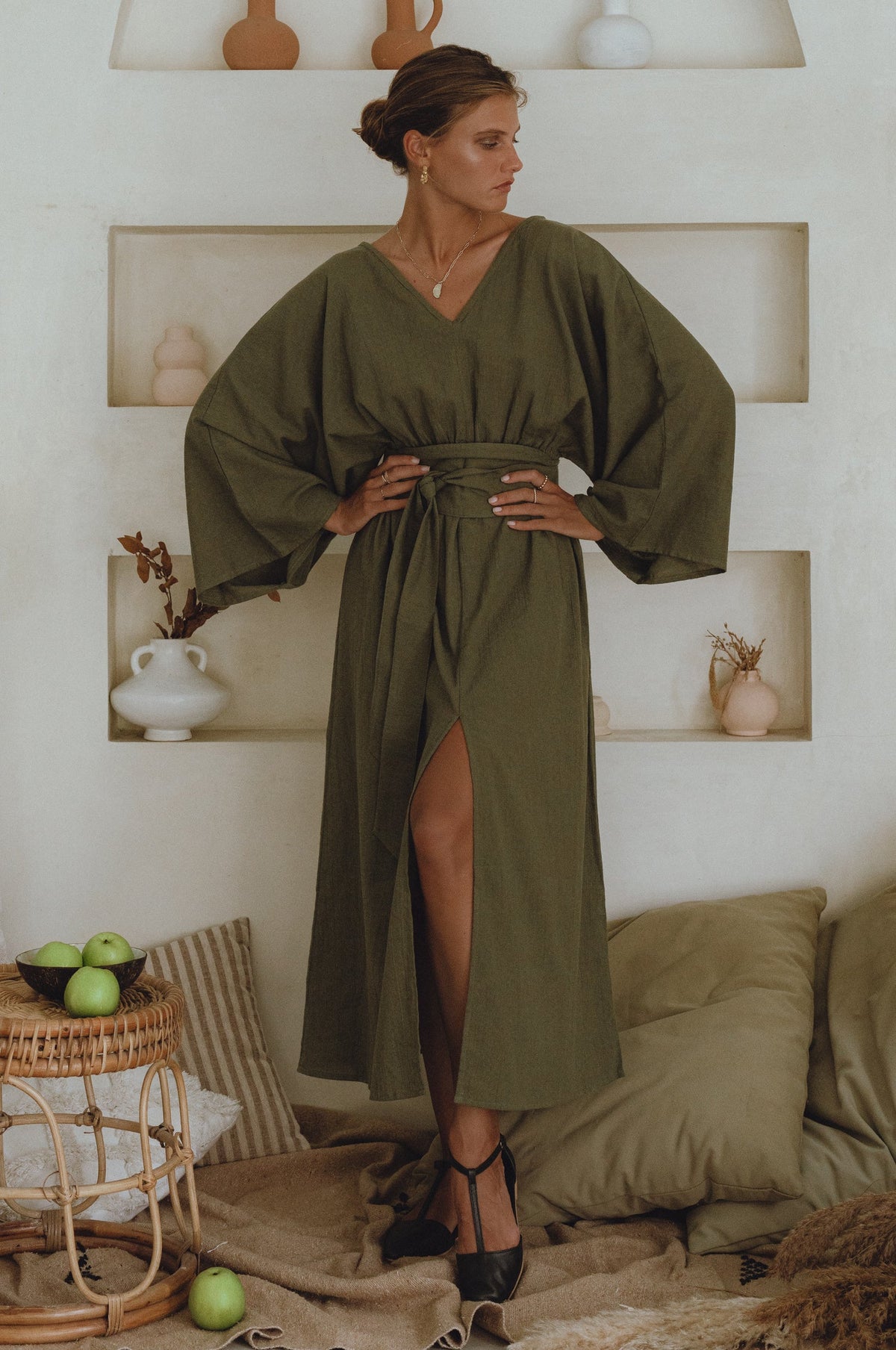 Hana Linen Kimono Dress-5