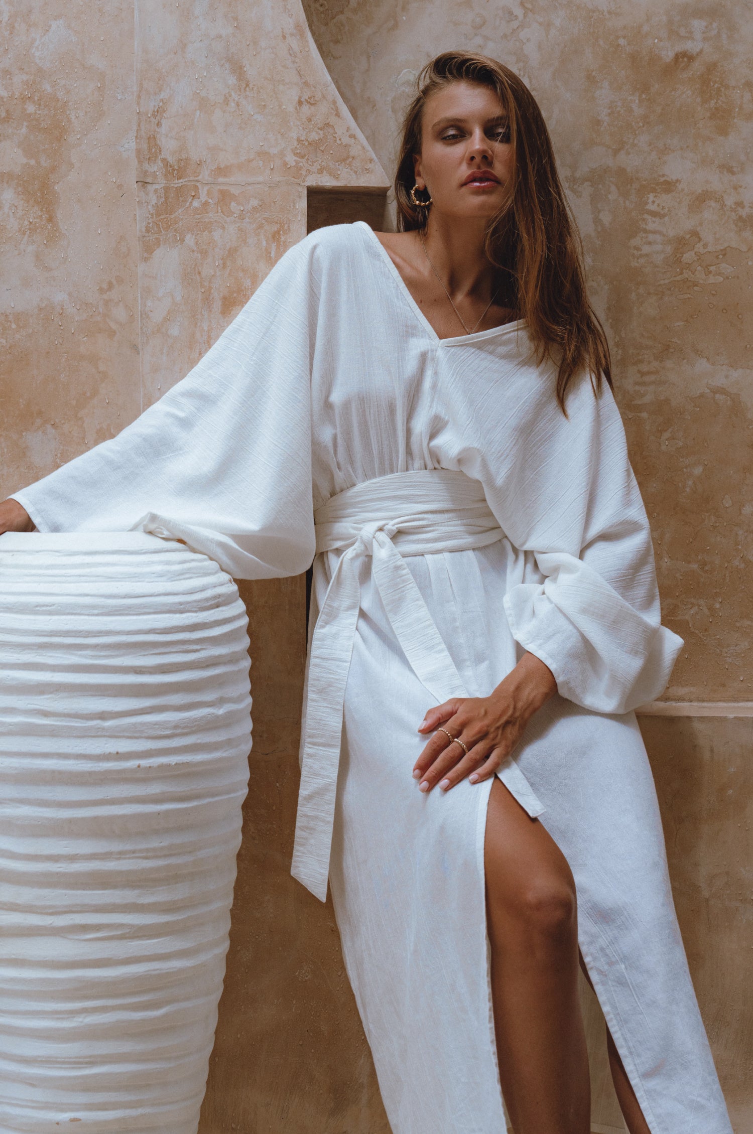 Hana Linen Kimono Dress-1