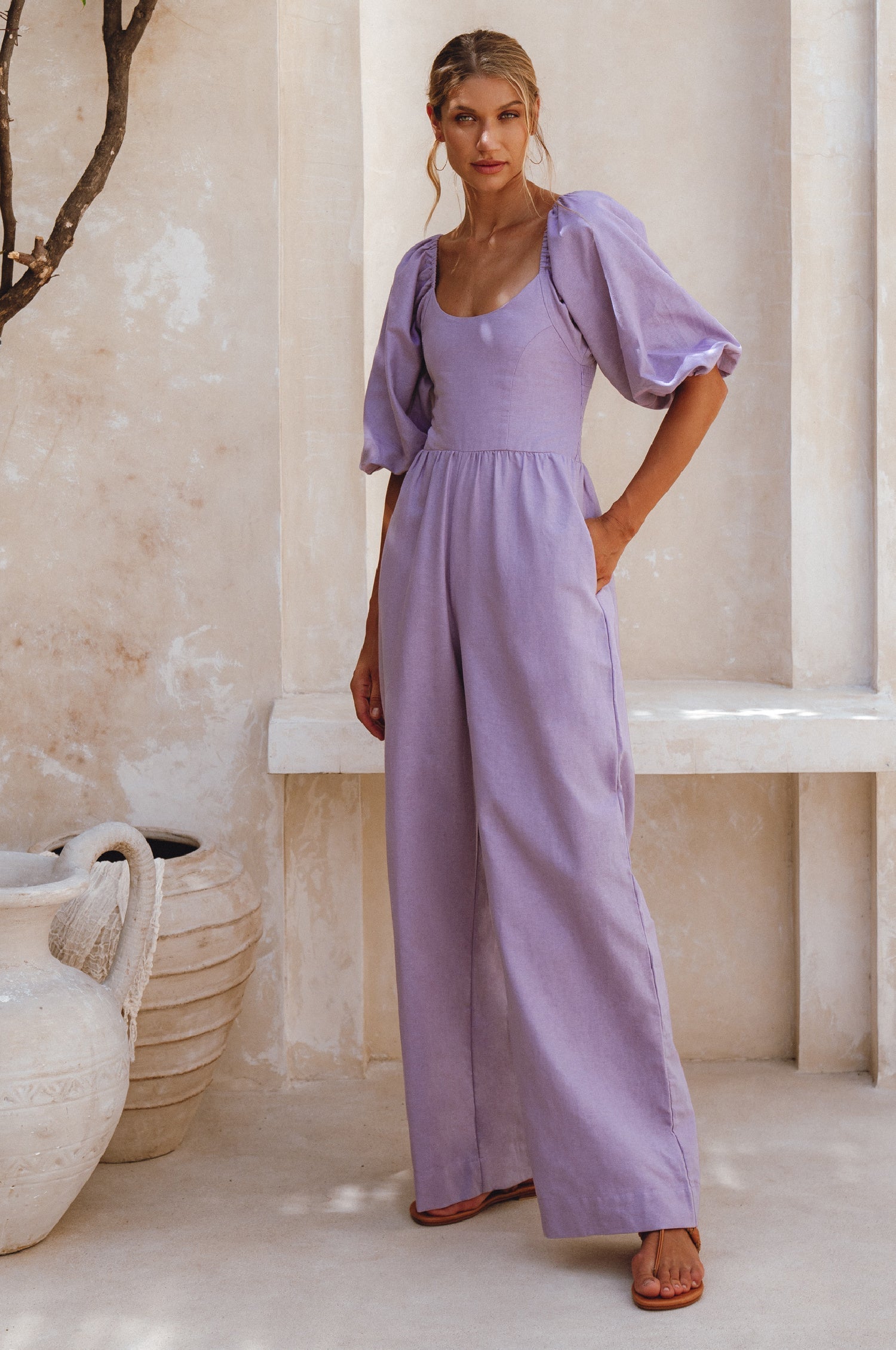 Heaven Bay Linen Jumpsuit-0