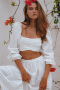 Helsa Long Sleeve Linen Top-0