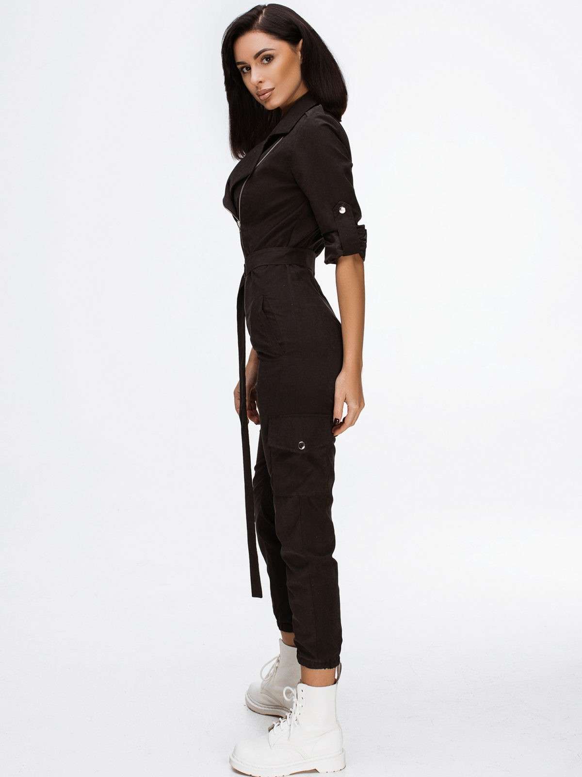 Relaxed Rromper Overall In Black-3