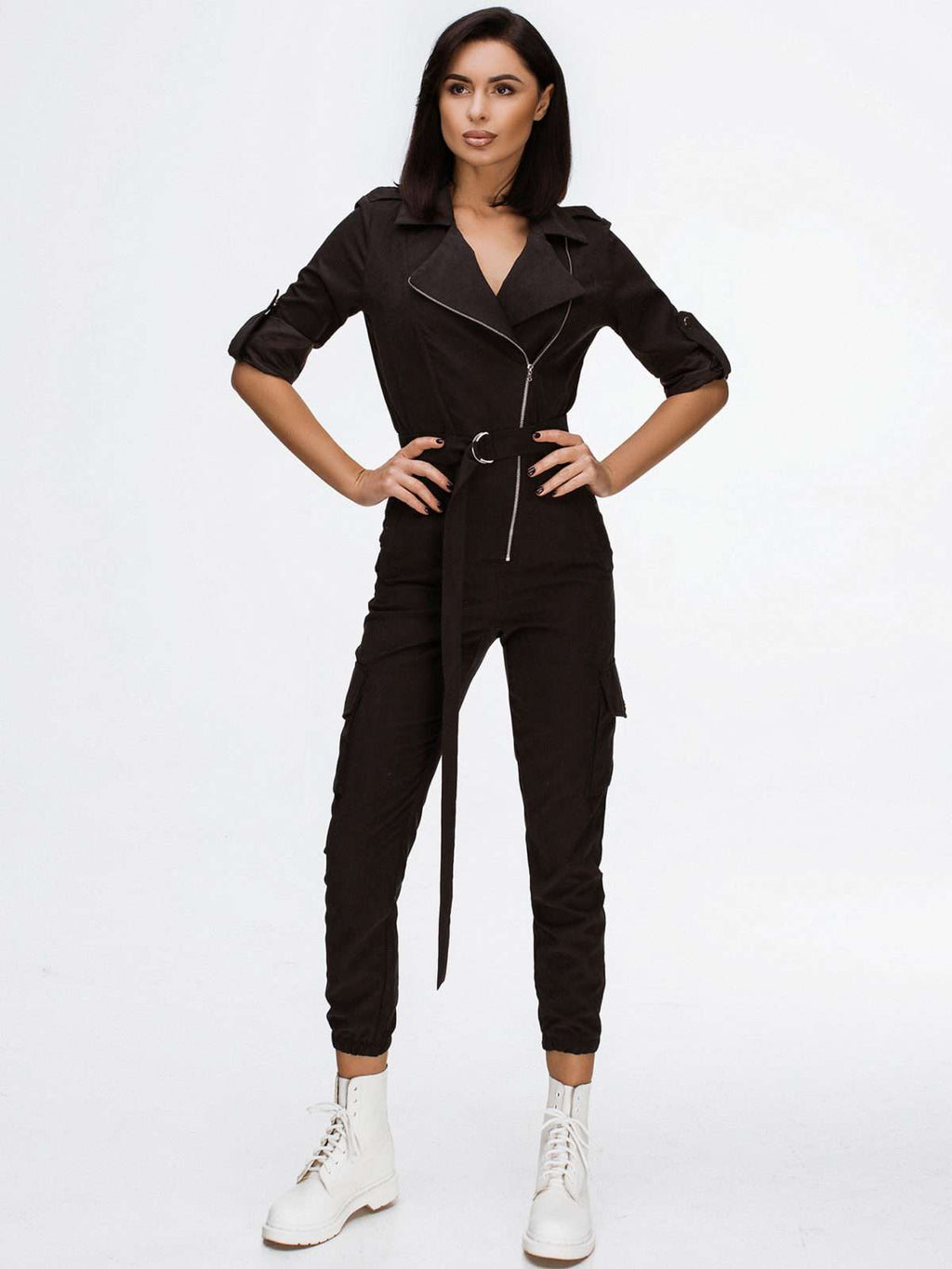 Relaxed Rromper Overall In Black-0