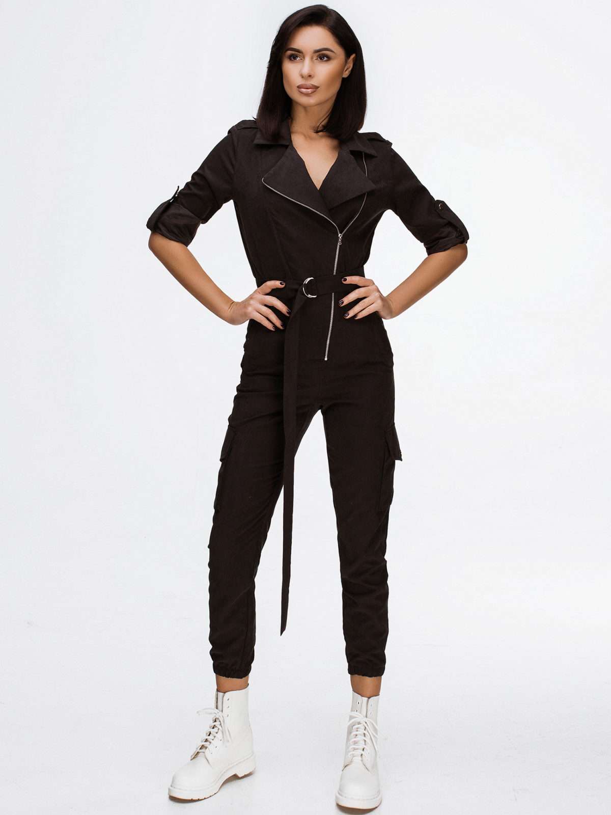 Relaxed Rromper Overall In Black-0