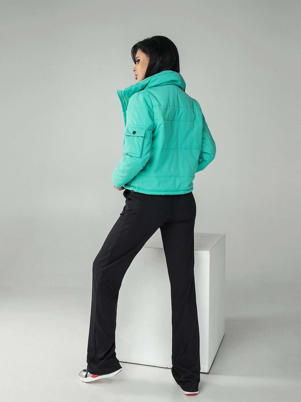 Cropped Casual Puffer Jacket-7