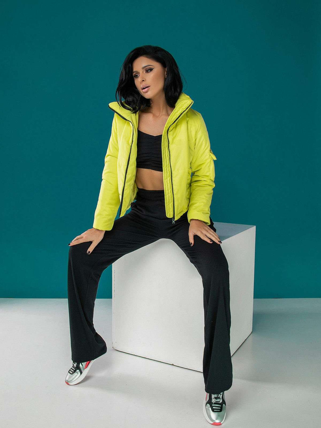 Cropped Casual Puffer Jacket-1