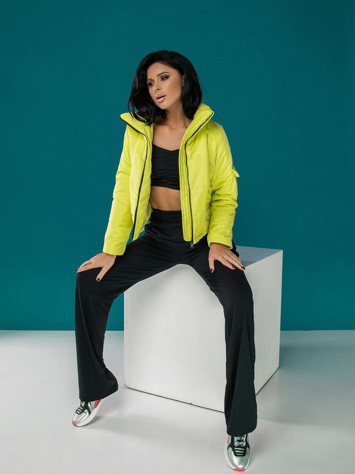 Cropped Casual Puffer Jacket-1
