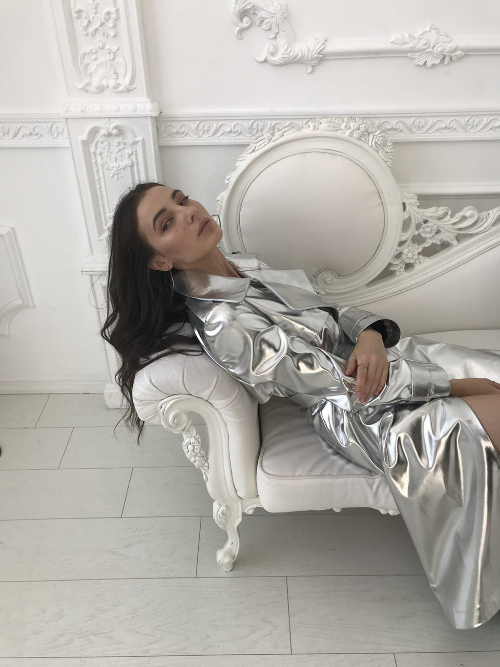 Star Silver Elegance Trench Coat-5