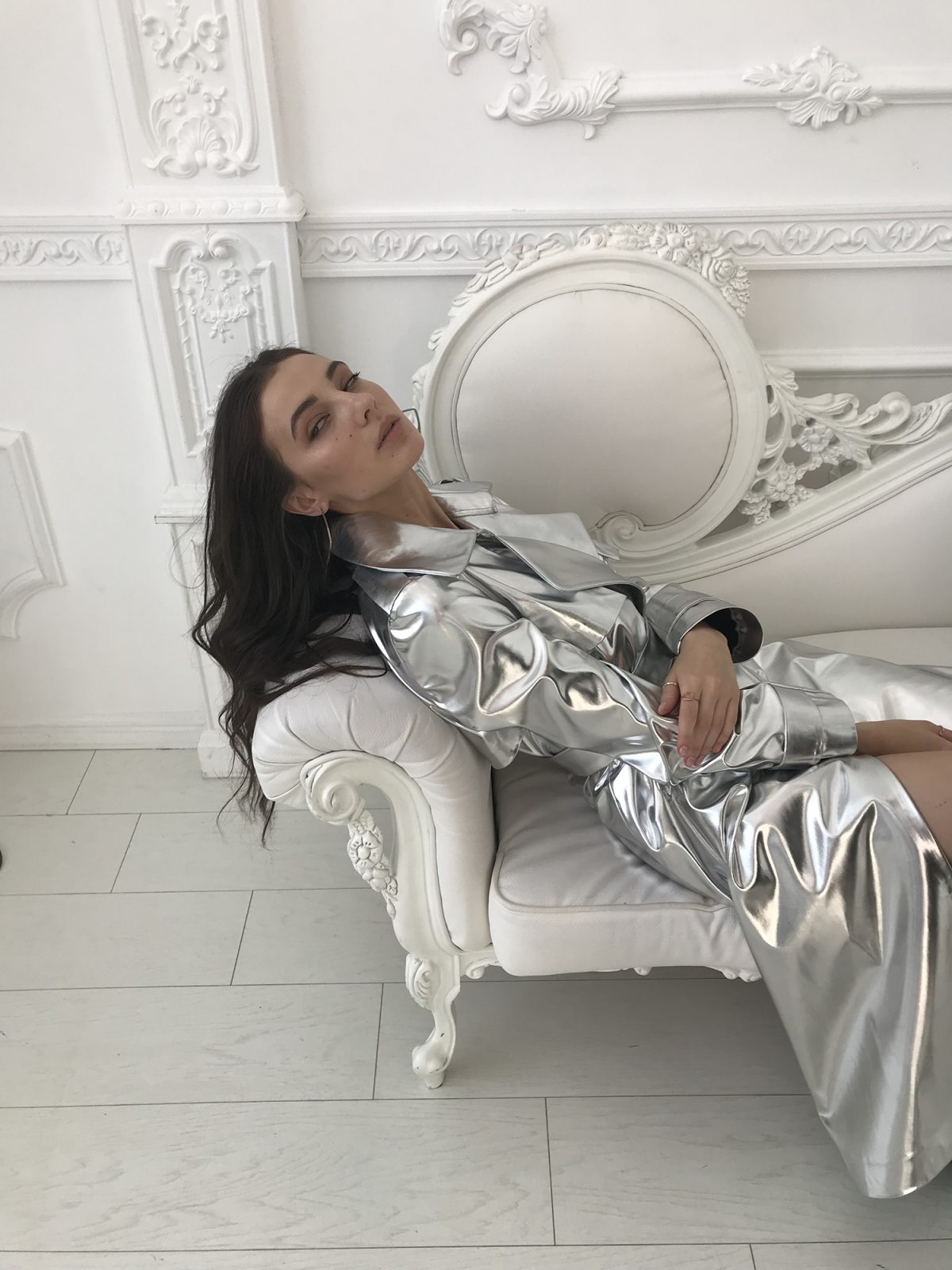 Star Silver Elegance Trench Coat-5