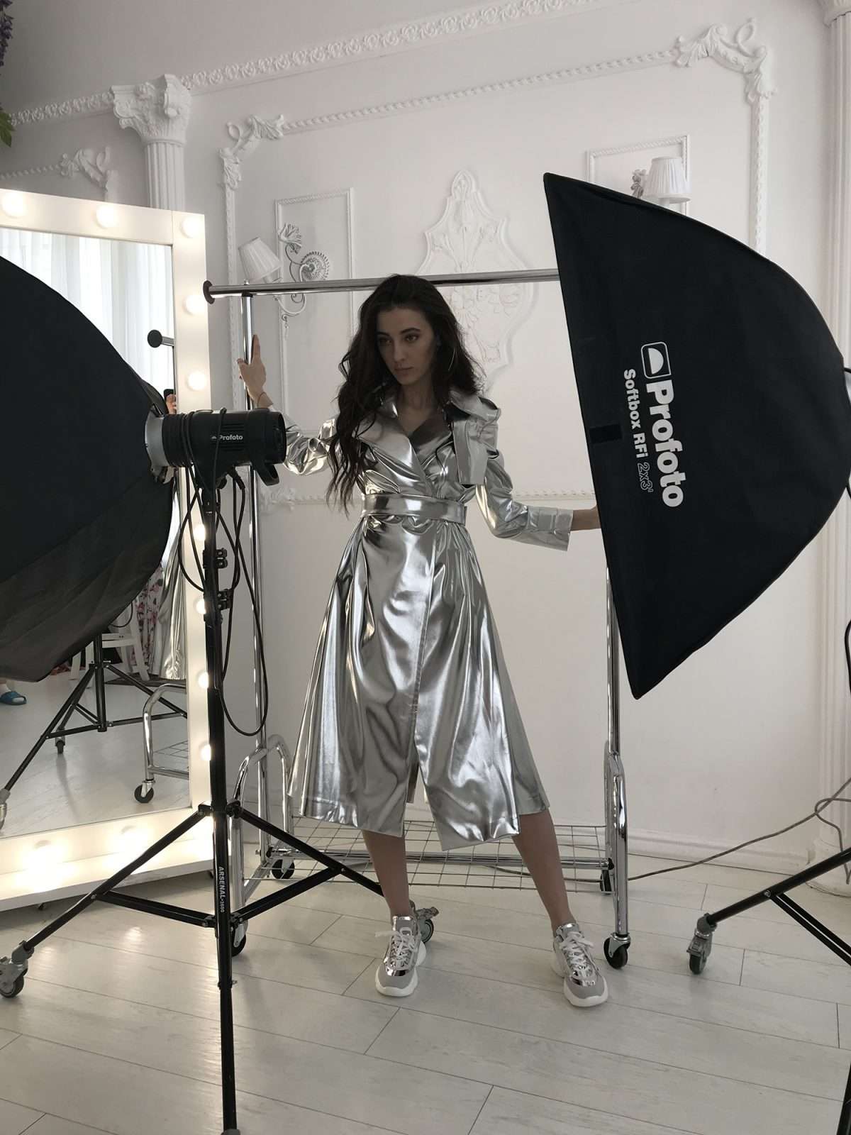 Star Silver Elegance Trench Coat-4