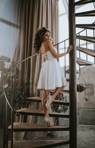 Short Wedding Reception Dress | Handmade Bridal Second Look | GLOWSYOU