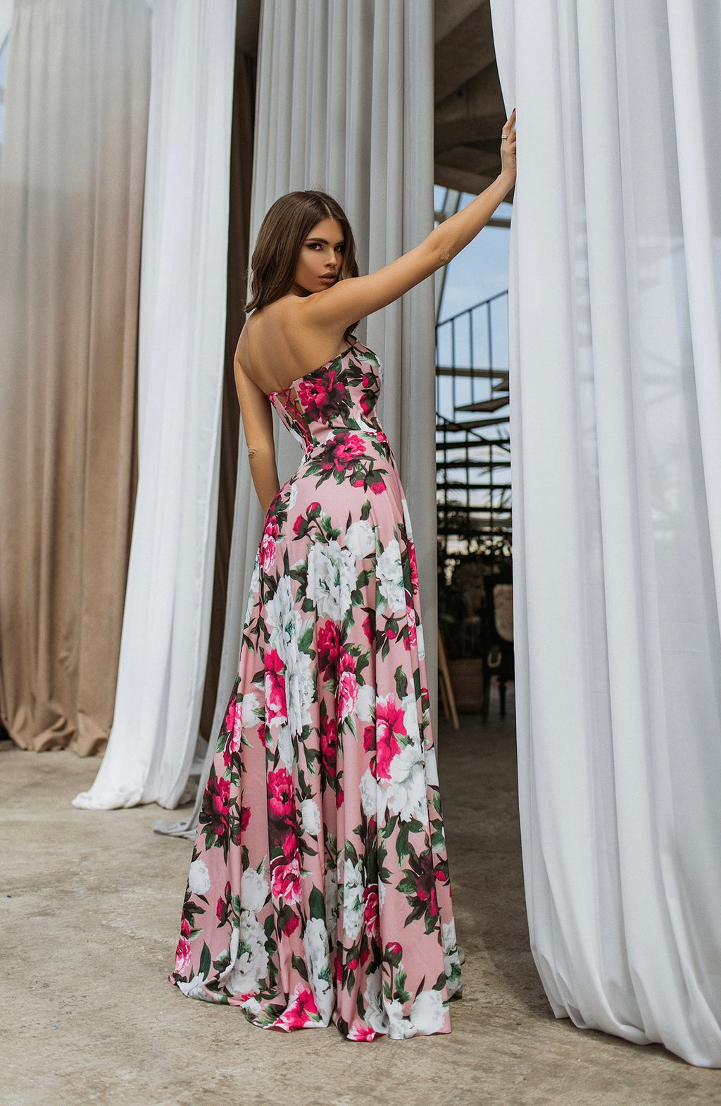 made to measure corset floral dress UK