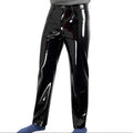 Men’s Black Patent Gothic Trousers-0