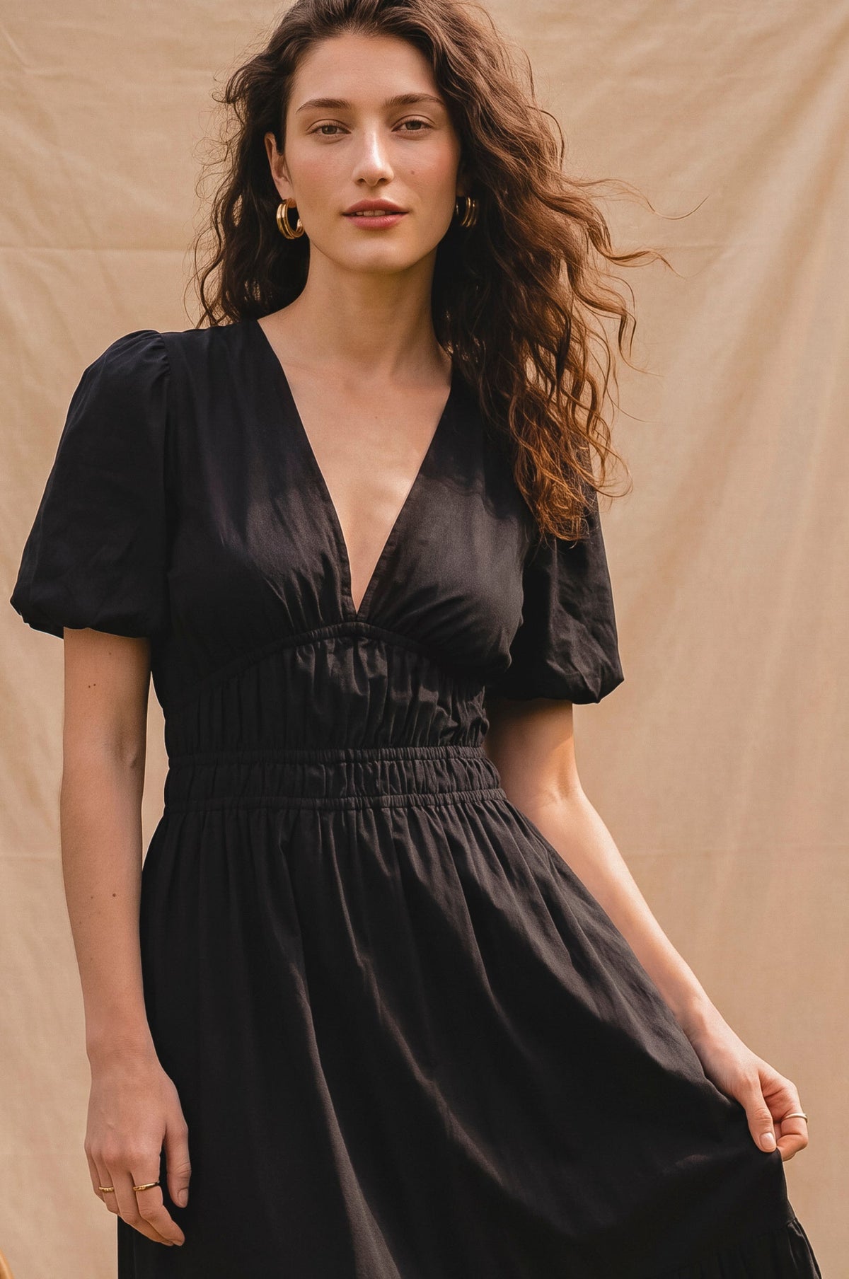 Ida Linen Midi Dress-1