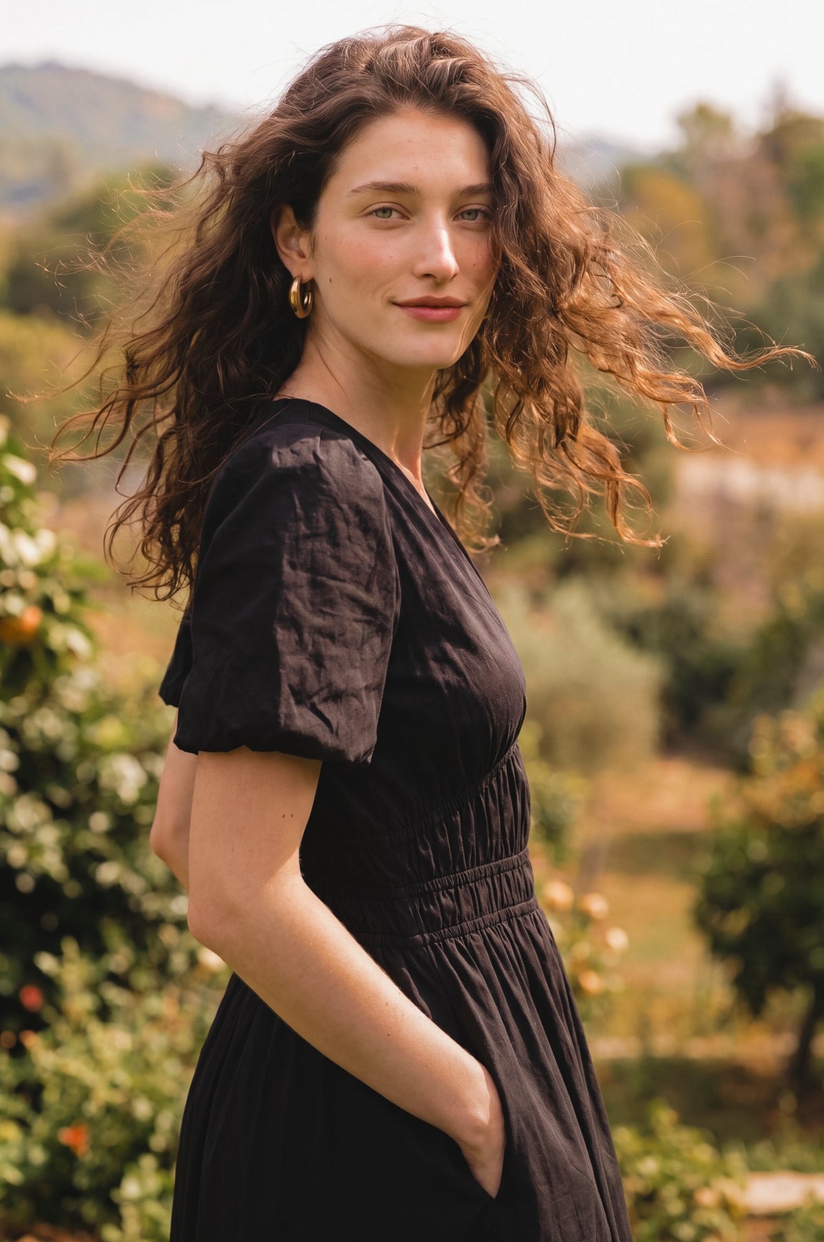 Ida Linen Midi Dress-3
