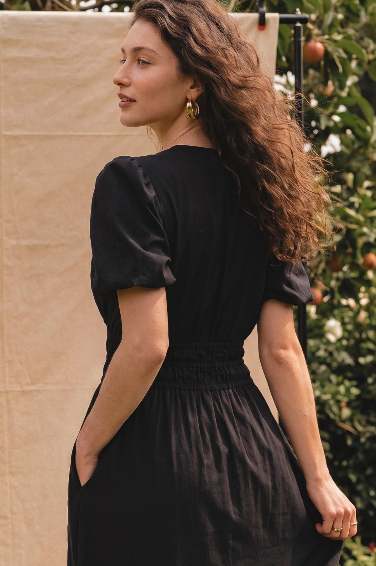 Ida Linen Midi Dress-2