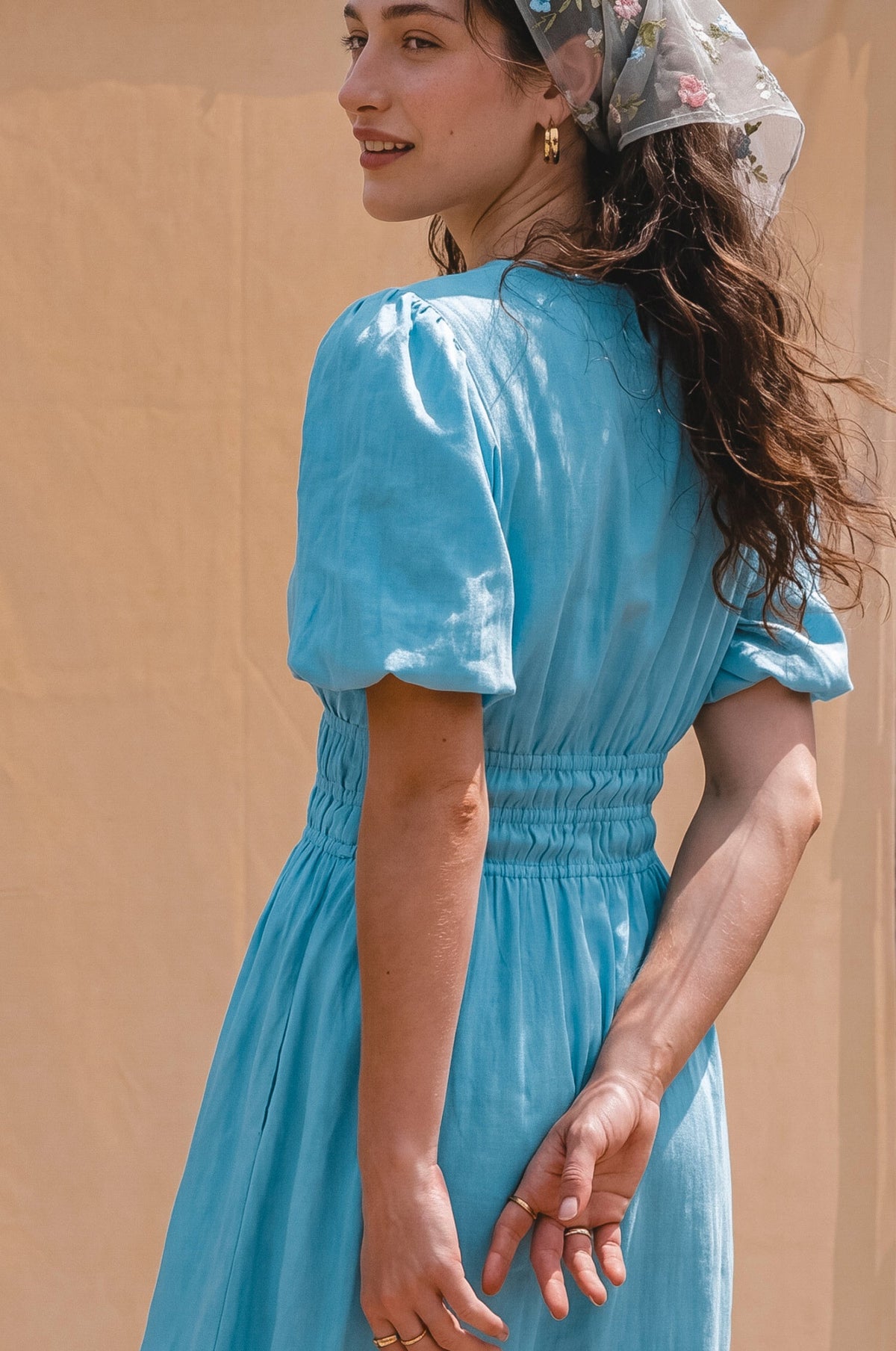 Ida Linen Midi Dress-3
