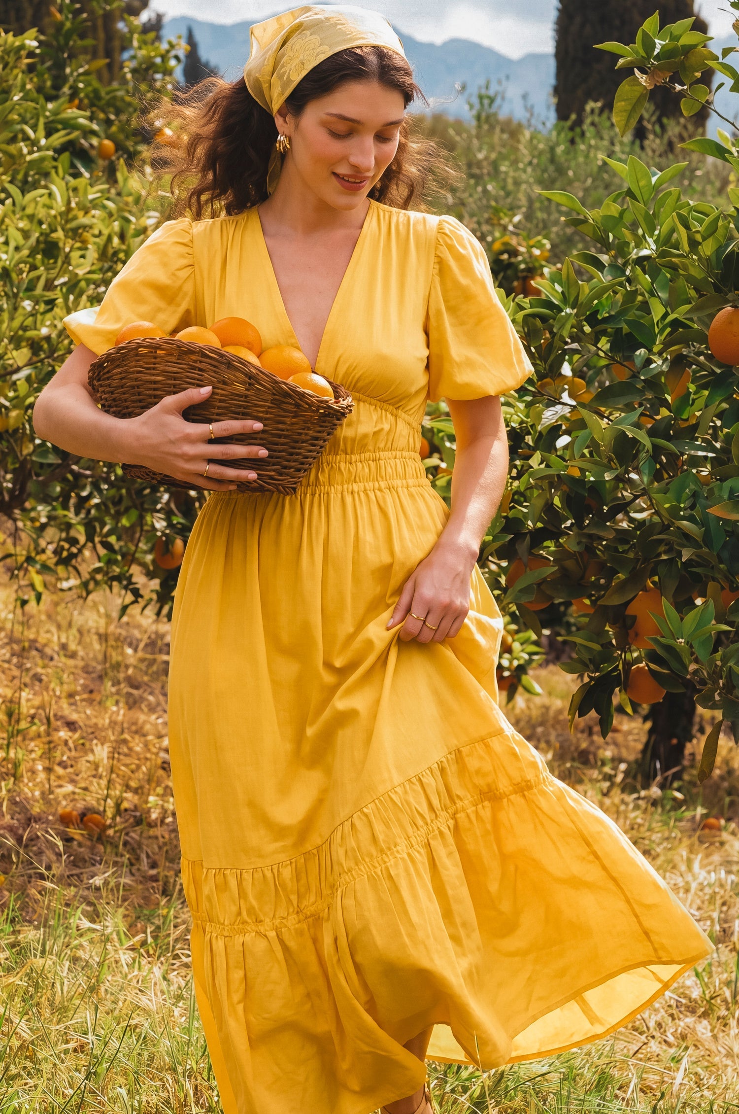 Ida Linen Midi Dress-7