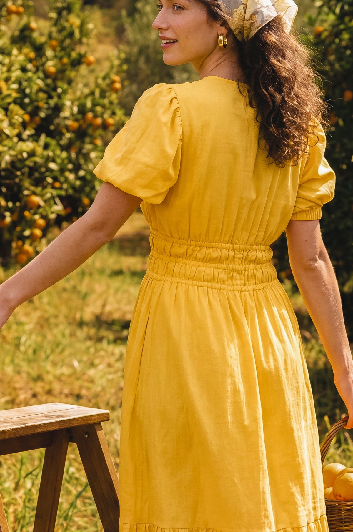 Ida Linen Midi Dress-3